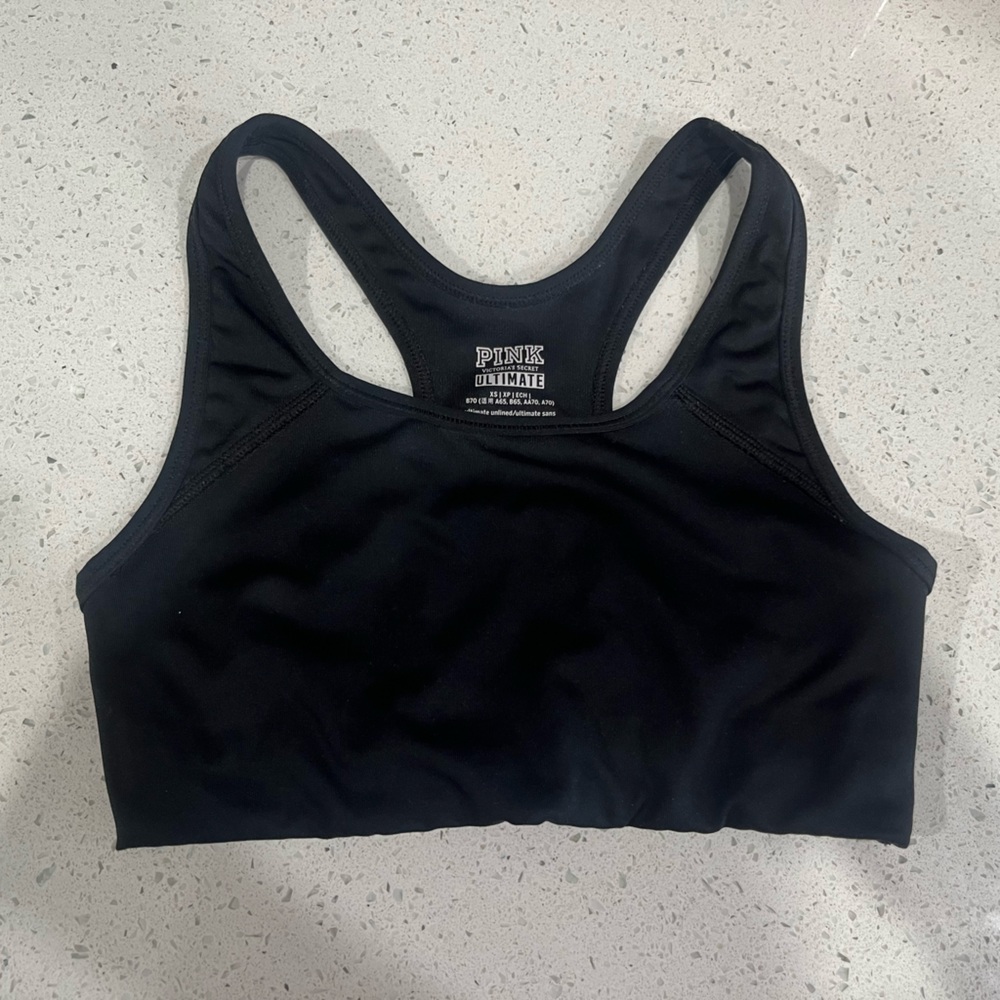 PINK Victoria's Secret Black Sports Bra